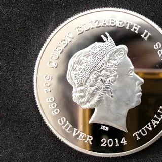 Sỉ xu tứ linh mạ bạc in màu 3D tặng kèm túi gấm đỏ, lì xì Tết. giá sỉ - giá bán buôn