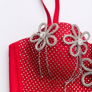 Áo bra Đá Hoa đỏ tạo vòng 1 , sang trọng tinh tế ( Hàng Giá Tận xưởng )