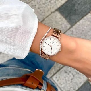 ĐỒNG HỒ NỮ CAO CẤP D.W LUMINE BEZEL VIỀN HỘT