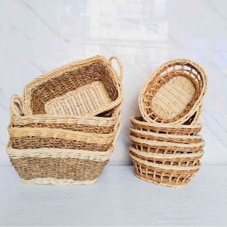 Rổ Mây Tre Đan có quai - hàng chuyên xuất khẩu