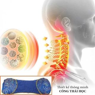 GỐI NGẢI CỨU MASSAGE CHƯỜM NÓNG CỔ VAI GÁY