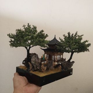 Mini tiểu cảnh handmade để bàn