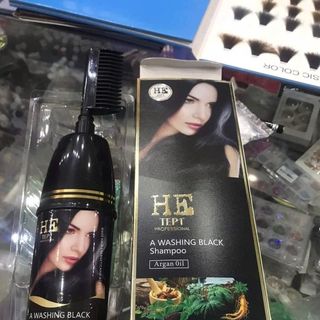 LƯỢC NHUỘM TÓC THÔNG MINH MÀU ĐEN PHỦ BẠC 100%HE TEP1 200ML