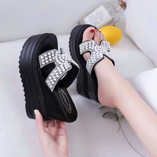 DÉP XUỒNG H NGỌC 12CM DÒNG HÀNG CAO CẤP DA XỊNN