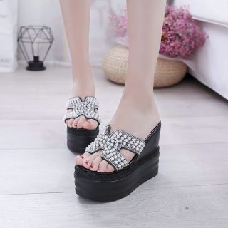 DÉP XUỒNG H NGỌC 12CM DÒNG HÀNG CAO CẤP DA XỊNN