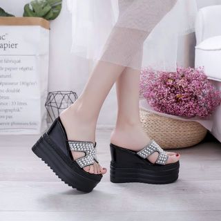 DÉP XUỒNG H NGỌC 12CM DÒNG HÀNG CAO CẤP DA XỊNN