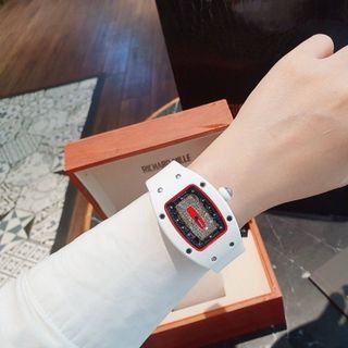 XẢ KHO ĐỒNG HỒ NỮ TRUNG CẤP RICHA DÂY CAO SU TRẮNG 10