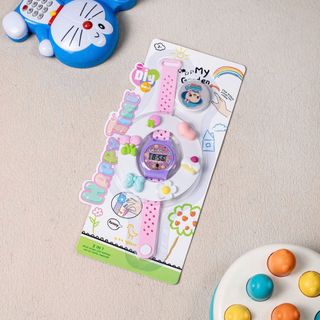 Đồng hồ trẻ em kèm sticker dễ thương