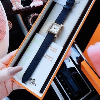 ĐỒNG HỒ NỮ CAO CẤP HEMES DÂY DA MẶT TIA NIỀNG ĐÁ VÀNG 3