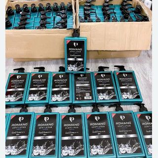 Dầu gội và sữa tắm Romano xanh 650ml