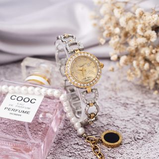 Đồng hồ nữ dây inox Bonaier 758 mặt tròn chính hãng đeo tay thời trang