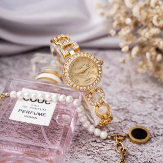 Đồng hồ nữ dây inox Bonaier 758 mặt tròn chính hãng đeo tay thời trang