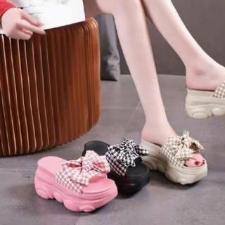 DÉP BM NƠ VẢI CARO XINH XẮN DÒNG HÀNG CAO CẤP