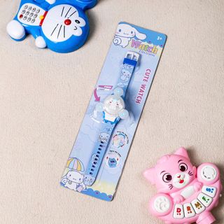 Đồng hồ điện tử đeo tay 3 cánh xoay đèn sáng cho bé