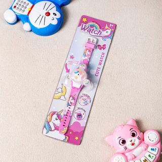 Đồng hồ điện tử đeo tay 3 cánh xoay đèn sáng cho bé