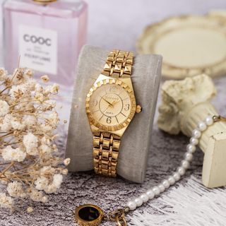 Đồng hồ nữ dây inox Bonaier 138 mặt tròn chính hãng đeo tay thời trang