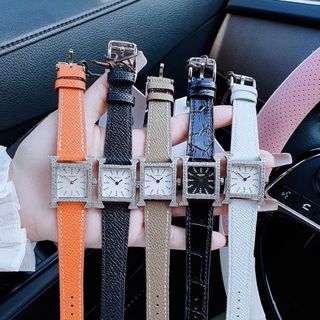 ĐỒNG HỒ NỮ CAO CẤP HEMES DÂY DA MẶT TIA NIỀNG ĐÁ BẠC 3