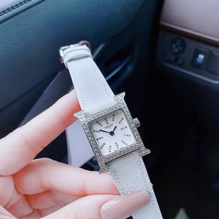 ĐỒNG HỒ NỮ CAO CẤP HEMES DÂY DA MẶT TIA NIỀNG ĐÁ BẠC 3
