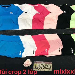Set đùi croptop 2 lớp Size: MLXLXXL Ri: 2221