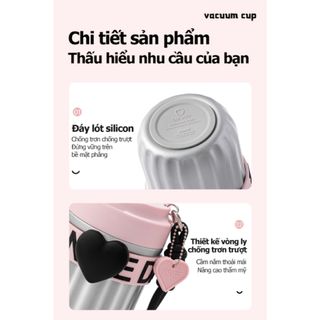 Ly giữ nhiệt TAFUCO 420ml Inox 304 + Tráng sứ Fashionista Cutie Tumbler (hồng bạc, vàng xanh)