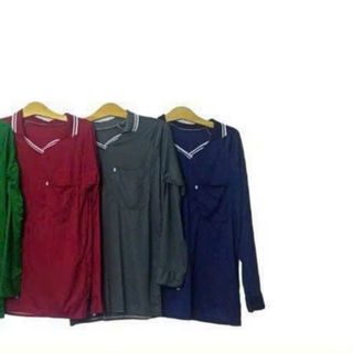 áo thun tay dài cổ tim,áo có nút gài lao động