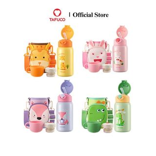 Bình giữ nhiệt 316L cho bé 2 nắp TAFUCO Cutie animal thermal bottle with double lid