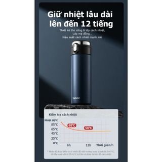 Bình giữ nhiệt TAFUCO 500ml Inox 316 có nút bấm Office One Touch Button Tumbler (xanh than, nâu)