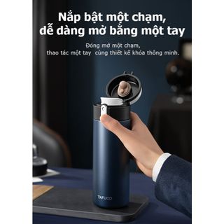 Bình giữ nhiệt TAFUCO 500ml Inox 316 có nút bấm Office One Touch Button Tumbler (xanh than, nâu)