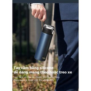 Bình giữ nhiệt TAFUCO 500ml Inox 316 có nút bấm Office One Touch Button Tumbler (xanh than, nâu)