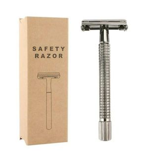 Dao cạo râu Safety Razor thép không ghỉ-Màu Đen