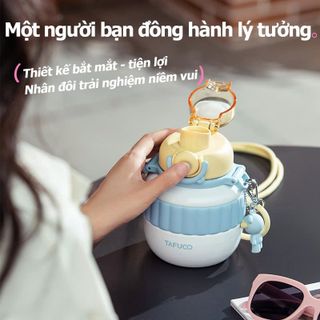 Bình giữ nhiệt TAFUCO 600ml Inox 316 Fashionista CutieBelly Tumbler (hồng bạc, vàng xanh)