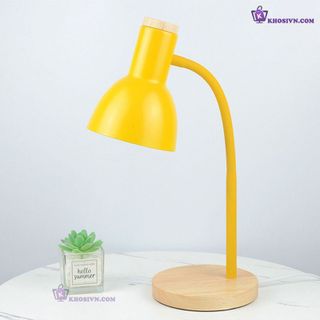 Sỉ Đèn Học Để Bàn Cắm Điện Chống Cận, D1006 Đế Gỗ, Màu trắng, đen