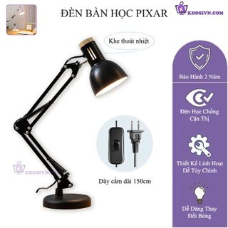 Sỉ Đèn Pixar Đèn Làm Việc Để Bàn Đèn Học, PX-118G màu trắng, đen