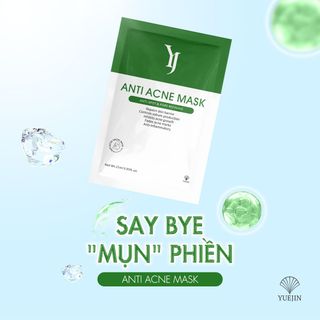 [Yuejin] Mặt nạ trị mụn Anti Acne Mask hộp 10 miếng, kháng viêm, giảm sưng, trị mụn hiệu quả