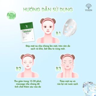 [Yuejin] Mặt nạ trị mụn Anti Acne Mask hộp 10 miếng, kháng viêm, giảm sưng, trị mụn hiệu quả