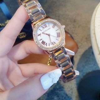 ĐỒNG HỒ NỮ THỜI TRANG M KORS MẶT TRÒN LA MÃ VIỀN HỘT 2