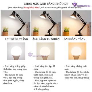 Sỉ Đèn Bàn Học Pixar Để Bàn Chống Cận PX-811 Màu trắng, đen, vàng, hồng, xanh, đỏ