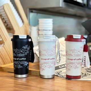 Ly Cốc Coffee giữ nhiệt Hoa Trà 2025 Sang trọng, tinh tế thép ko rỉ Cao cấp 530ml, Cốc giữ nhiệt in logo theo yêu cầu ( Hàng Giá Tận Xưởng )