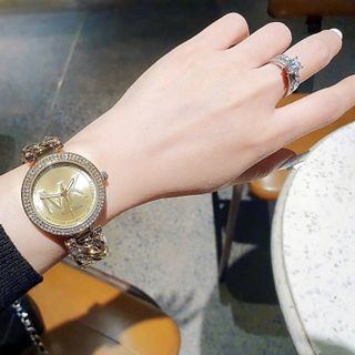 ĐỒNG HỒ NỮ THỜI TRANG M KORS MẶT TRÒN LOGO DÂY XÍCH 2