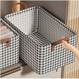 HỘP VẢI ĐỰNG ĐỒ KHUNG SẮT CARO