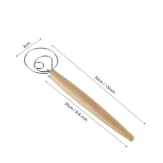 Cây đánh trứng, đánh bột làm bánh mì cầm tay cán gỗ