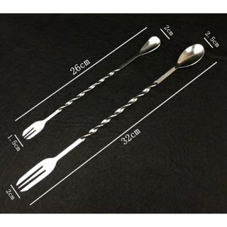 Muỗng khuấy inox pha chế Cocktail nhiều size