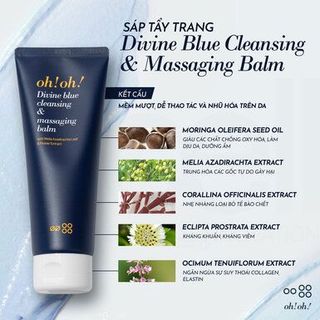 SÁP TẨY TRANG OH!OH! HỖ TRỢ LÀM SẠCH, NGỪA LÃO HÓA DA 150ML DIVINE BLUE CLEANSING & MASSAGING BALM WITH MELIA AZADIRACHTA LEAF & FLOWER EXTRACT