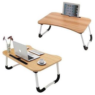 BÀN HỌC GỖ GẤP GỌN CÓ KHE ĐỂ IPAD