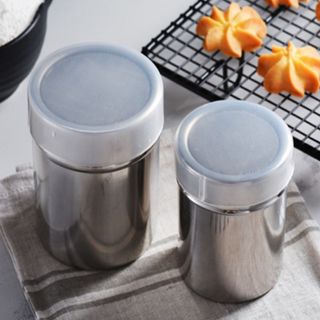 Lọ rắc bột ca cao, matcha chất liệu inox