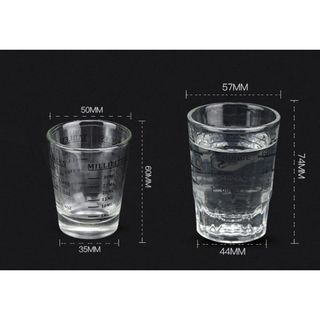 Ly thủy tinh đong định lượng Espresso