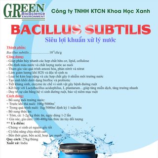 BACILLUS PUMILUS -VI SINH XỬ LÍ NƯỚC VÀ CHO ĂN HỖ TRỢ ĐƯỜNG RUỘT TÔM-CÁ