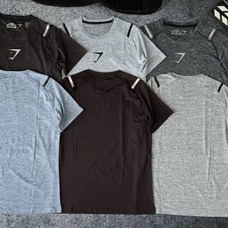 Áo nam GYMSHARK sọc vai mới Lô vải xược mịn đẹp co giãn cực tốt Phom chất chuẩn đẹp Size m.l.xl.xxl Ri 2222 Tách nửa ri được