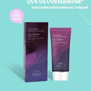 100% Chính hãng   Ưu đãi combo Mua theo combo Càng mua càng rẻ   Thời gian ship dự kiến Hà Nội, TP.HCM: 1-2 ngày Các tỉnh còn lại: 2-5 ngày   Miễn phí đổi trả Sản phẩm lỗi do vận chuyển, sản xuất  Kem Chống Nắng Cao Cấp Hàn Quốc Nâng Tone WHISIS Pure Esthetic Daily Fit Tone Up Sun Block (SPF50+/PA++++) 50g