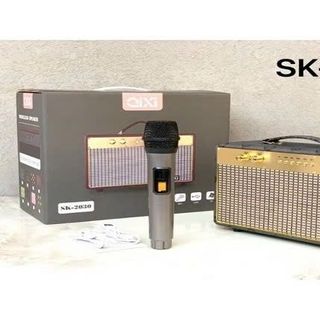 Loa Bluetooth Qixi SK2030 kèm 1 Micro Không Dây - Loa Xách Tay Sang Trọng, Pin Cao, Bass Mạnh